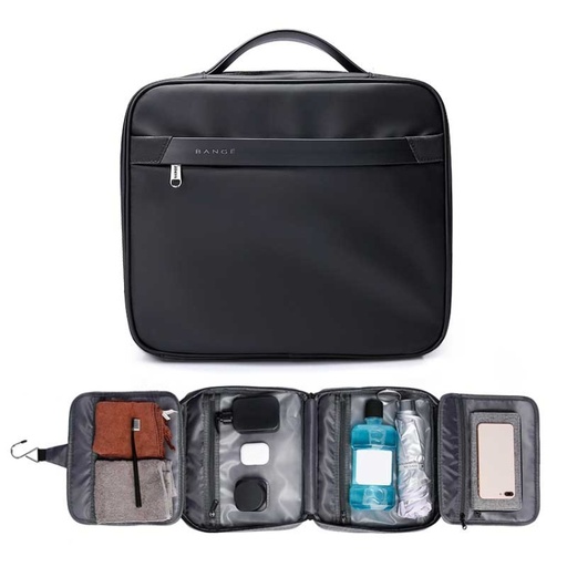 [BANGE7529] BANGE 7529 Travel Foldable Cosmetic Storage Bag  With Hook(Black)