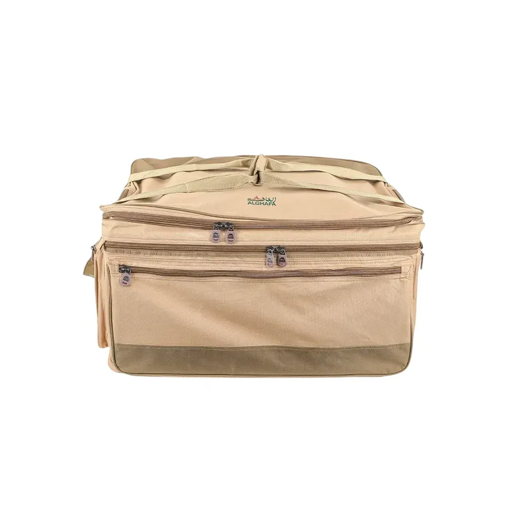 al-ghafaa-liwa-camping-gear-bag-khaki-outdoor-storage-bag-pvc-inner-lining-travel-picnic-organizer-sml
