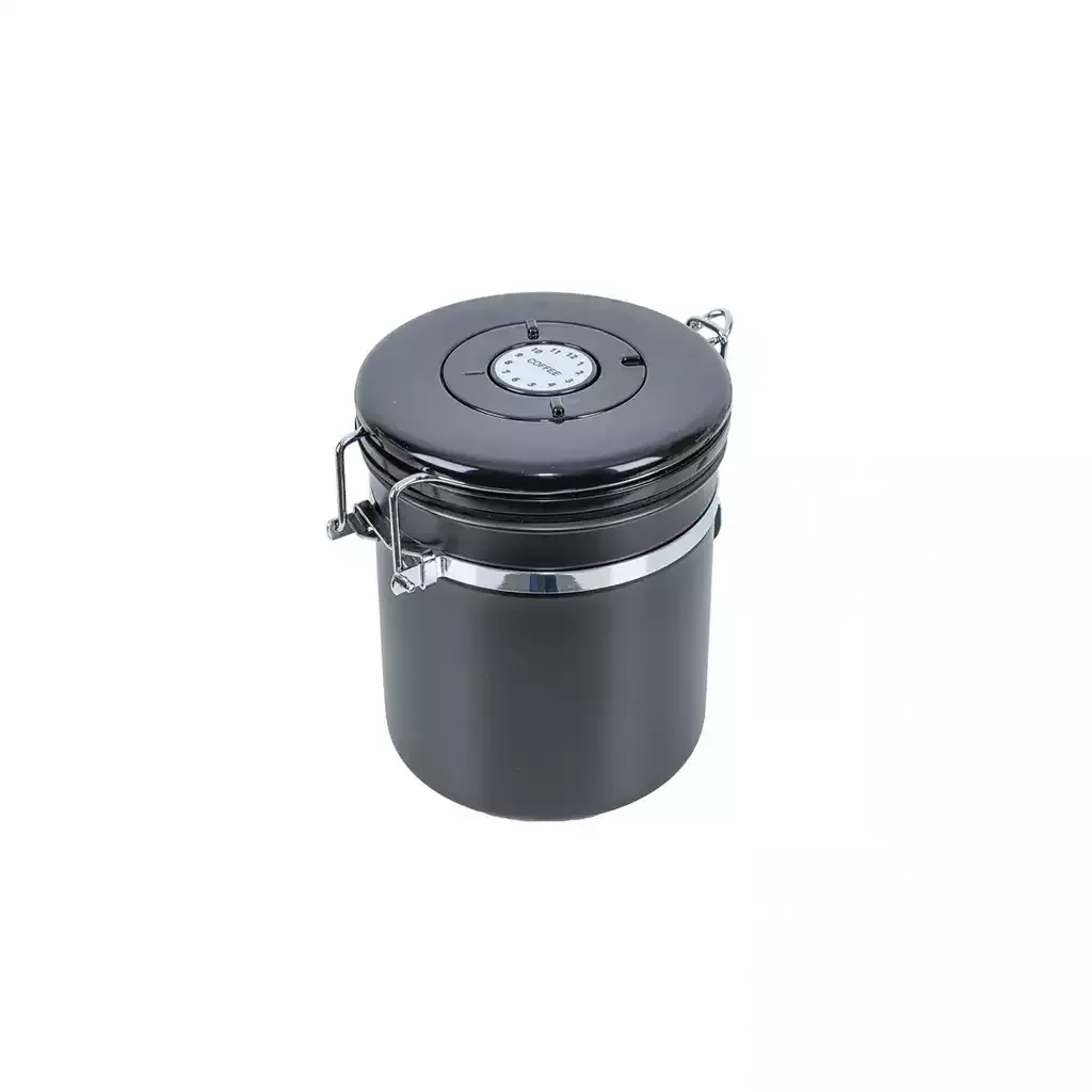 coffee-bean-storage-jar-with-spoon-black-stainless-steel-container-alghafa