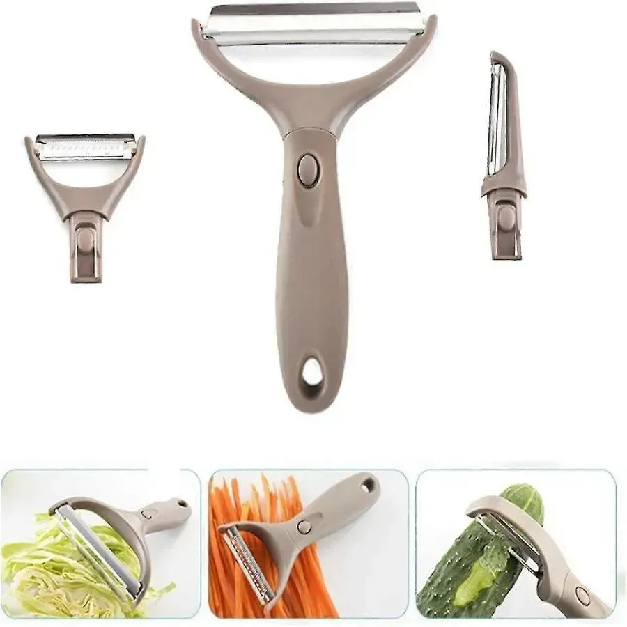5-piece-peeler-tool-set-manual-kitchen-peeling-tools-brown-plastic-model-9729
