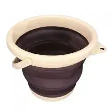 dlc-5l-foldable-silicone-bucket-collapsible-plastic-water-bucket-portable-camping-cleaning-bucket-beige-brown