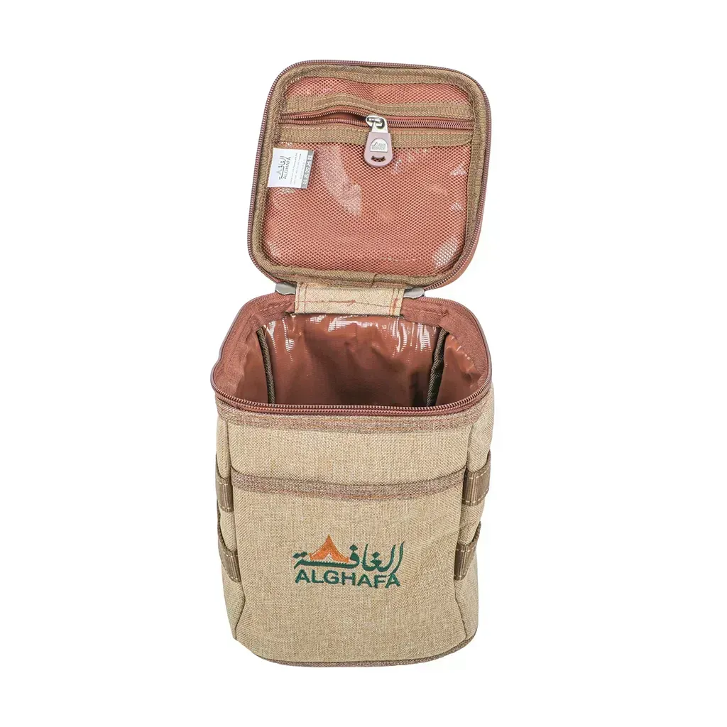 alghafa-portable-gas-cylinder-storage-bag-holds-4-220g-butane-cartridges-wood-texture-fabric-insulated-pvc-lining-compact-camping-gas-carry-case
