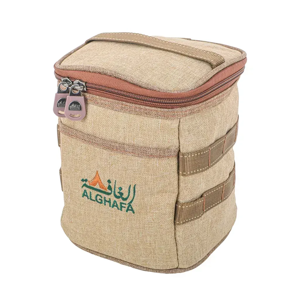 alghafa-portable-gas-cylinder-storage-bag-holds-4-220g-butane-cartridges-wood-texture-fabric-insulated-pvc-lining-compact-camping-gas-carry-case