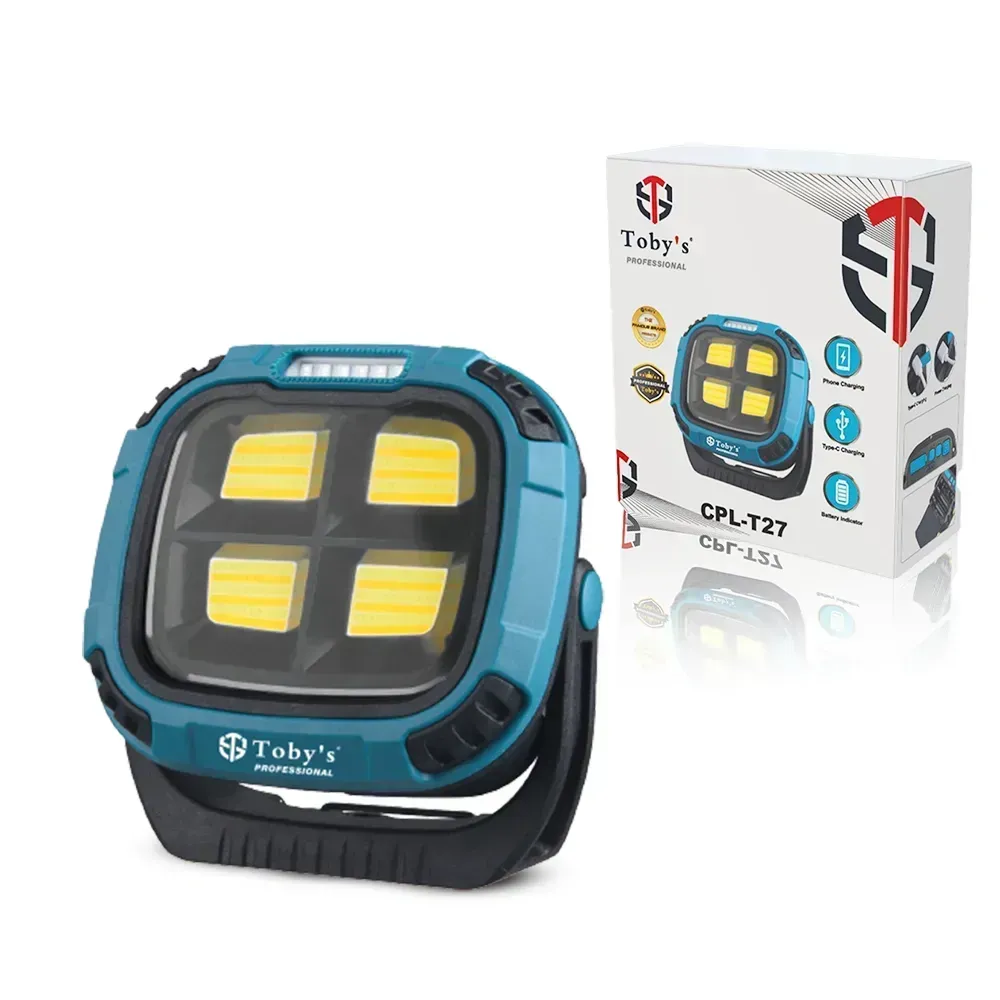 tobys-cpl-t27-rechargeable-cob-led-floodlight-5-light-colors-18-lighting-modes-4000mah-battery-magnetic-base-hanging-hook