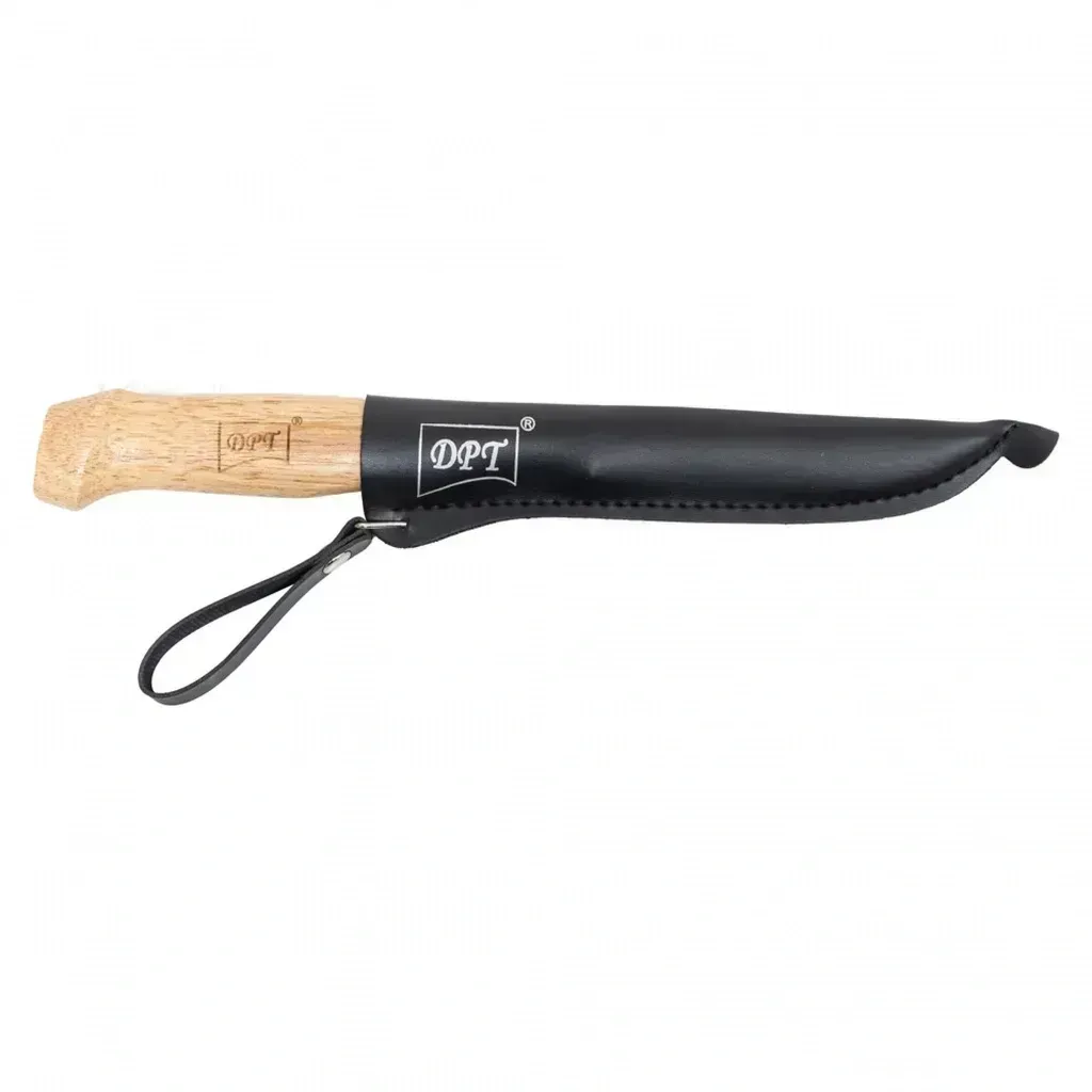 slim-hunting-knife-with-leather-sheath-dpha-0006-stainless-steel-blade-wooden-handle