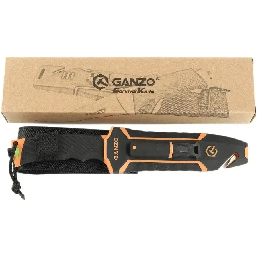 ganzo-g8012v2-or-survival-fixed-blade-knife-full-tang-outdoor-knife-with-fire-starter-sharpener-multifunction-sheath