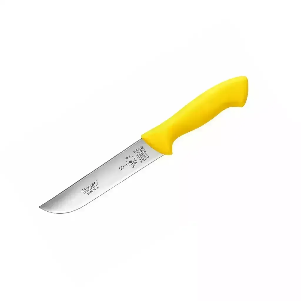 friedrherder-al-aqilat-slaughter-knife-16cm-yellow-plastic-handle-professional-butcher-knife
