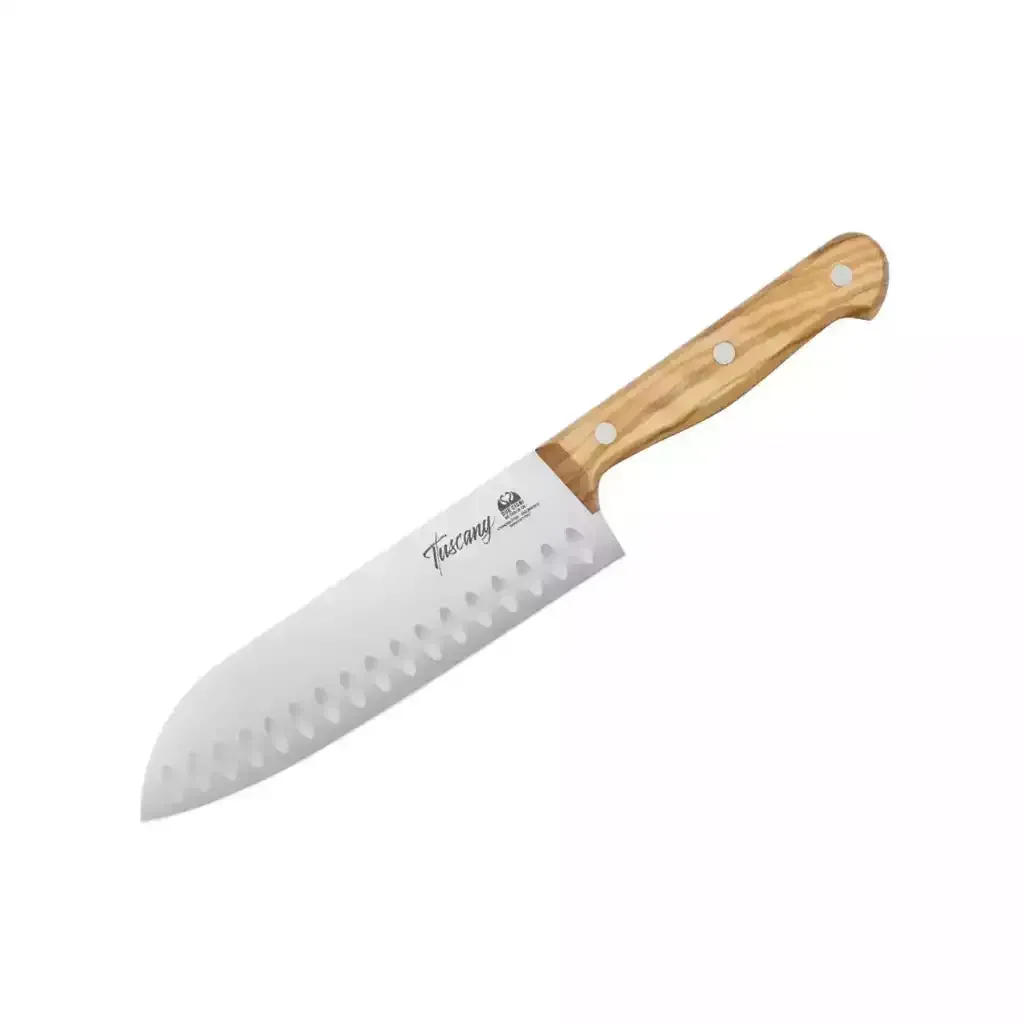 two-swans-santoku-knife-18cm-professional-stainless-steel-japanese-style-kitchen-knife-olive-handle-chef-knife-alghafa