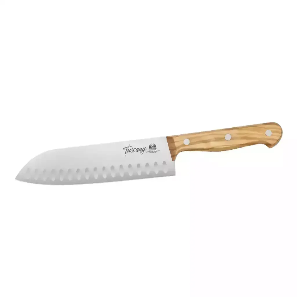 two-swans-santoku-knife-18cm-professional-stainless-steel-japanese-style-kitchen-knife-olive-handle-chef-knife-alghafa