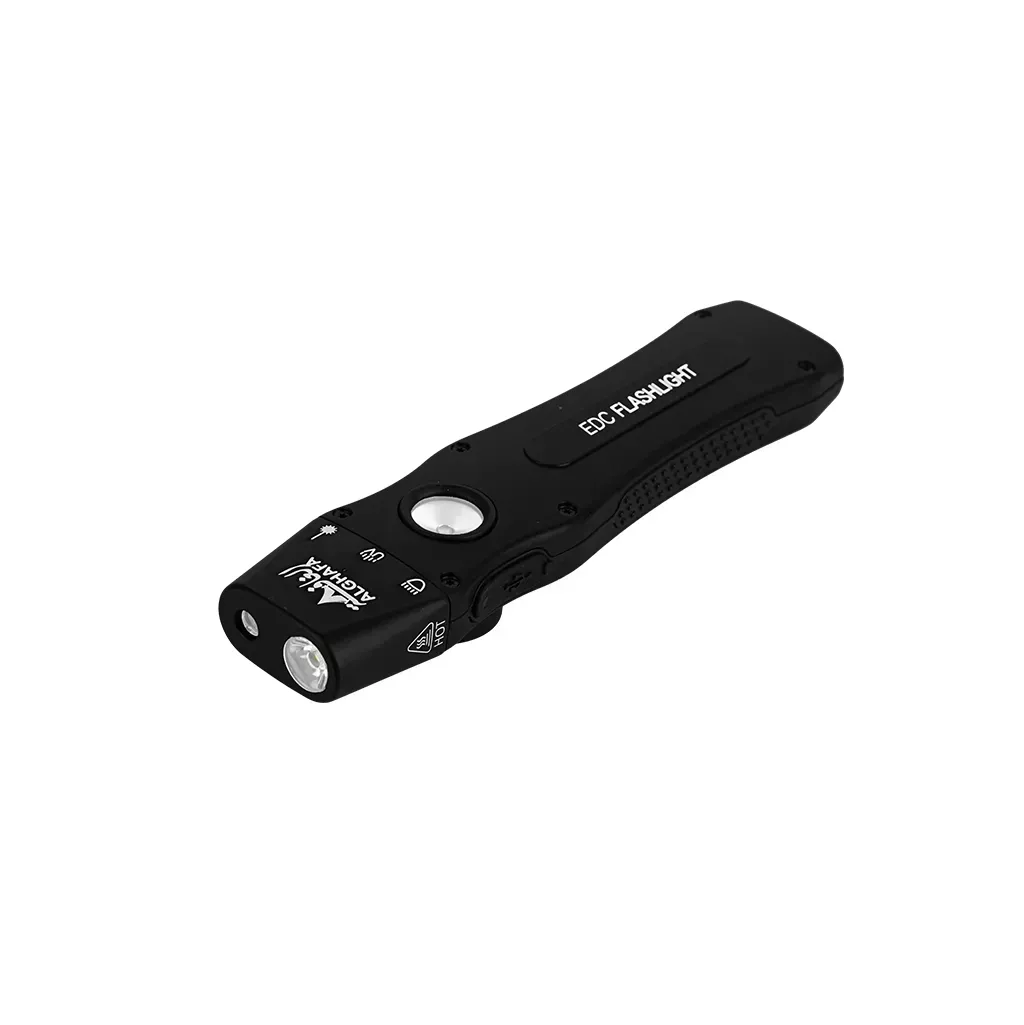 alghafa-3-in-1-multi-use-flashlight-uv-light-green-laser-led-torch-rechargeable-edc-flashlight-gfl01