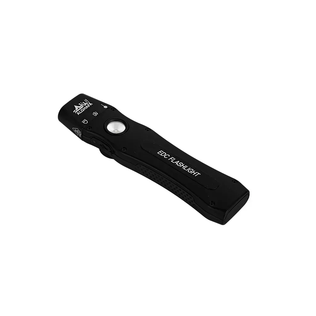 alghafa-3-in-1-multi-use-flashlight-uv-light-green-laser-led-torch-rechargeable-edc-flashlight-gfl01