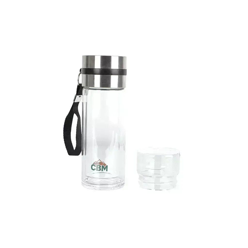 cbm-glass-tea-infuser-bottle-450ml-double-wall-borosilicate-glass-tea-cup-with-stainless-steel-filter-carrying-strap-portable-tea-maker-bottle