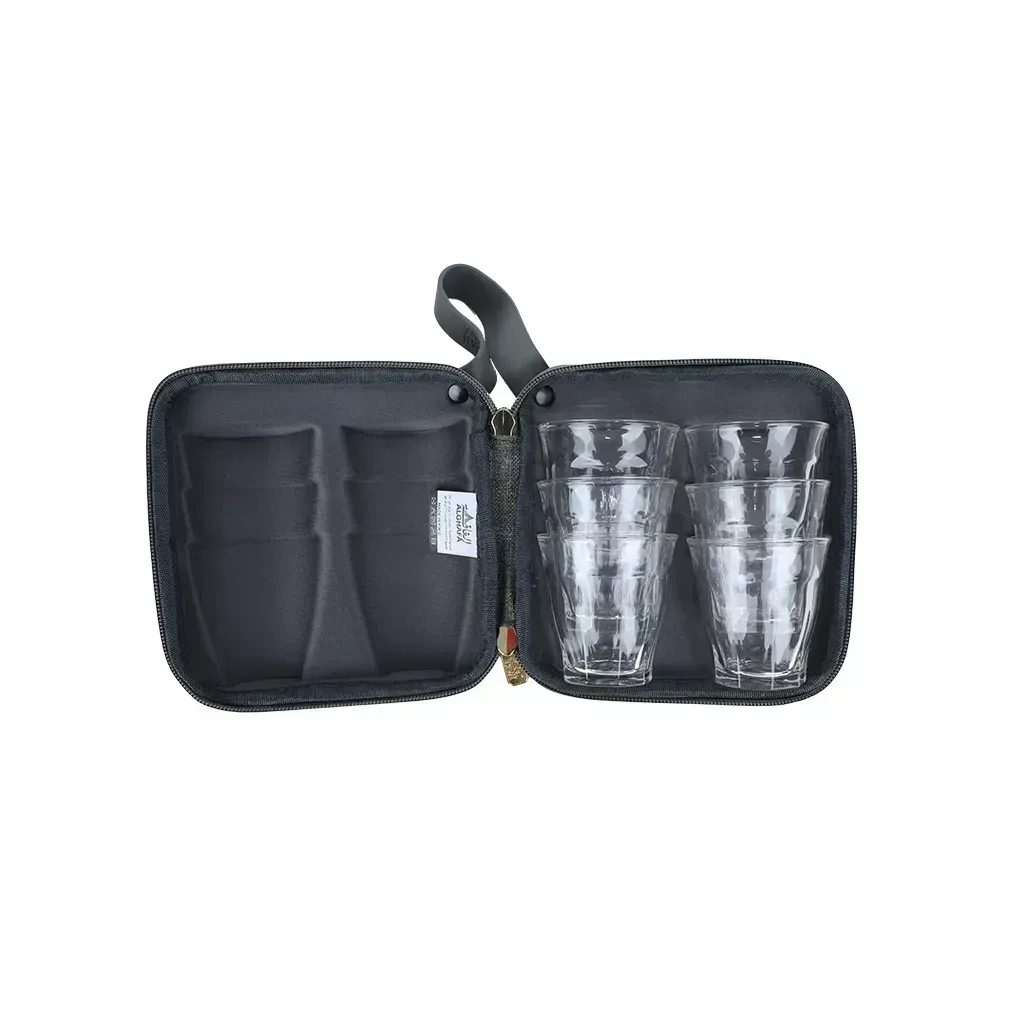 tea-glass-cups-set-with-carry-bag-6-cups-85ml-grey-square-edition