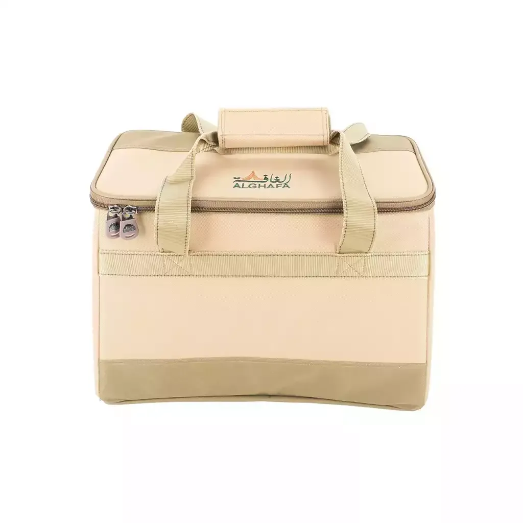 deira-dallah-tea-coffee-bag-khaki-portable-camping-organizer-with-pvc-inner-lining-small-large-sizes-outdoor-beverage-bag-alghafa