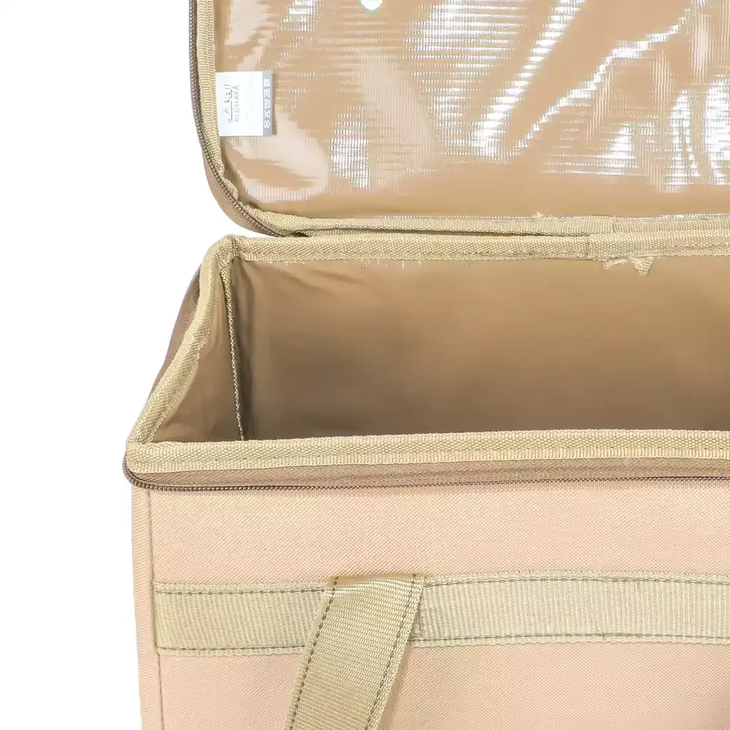 deira-dallah-tea-coffee-bag-khaki-portable-camping-organizer-with-pvc-inner-lining-small-large-sizes-outdoor-beverage-bag-alghafa