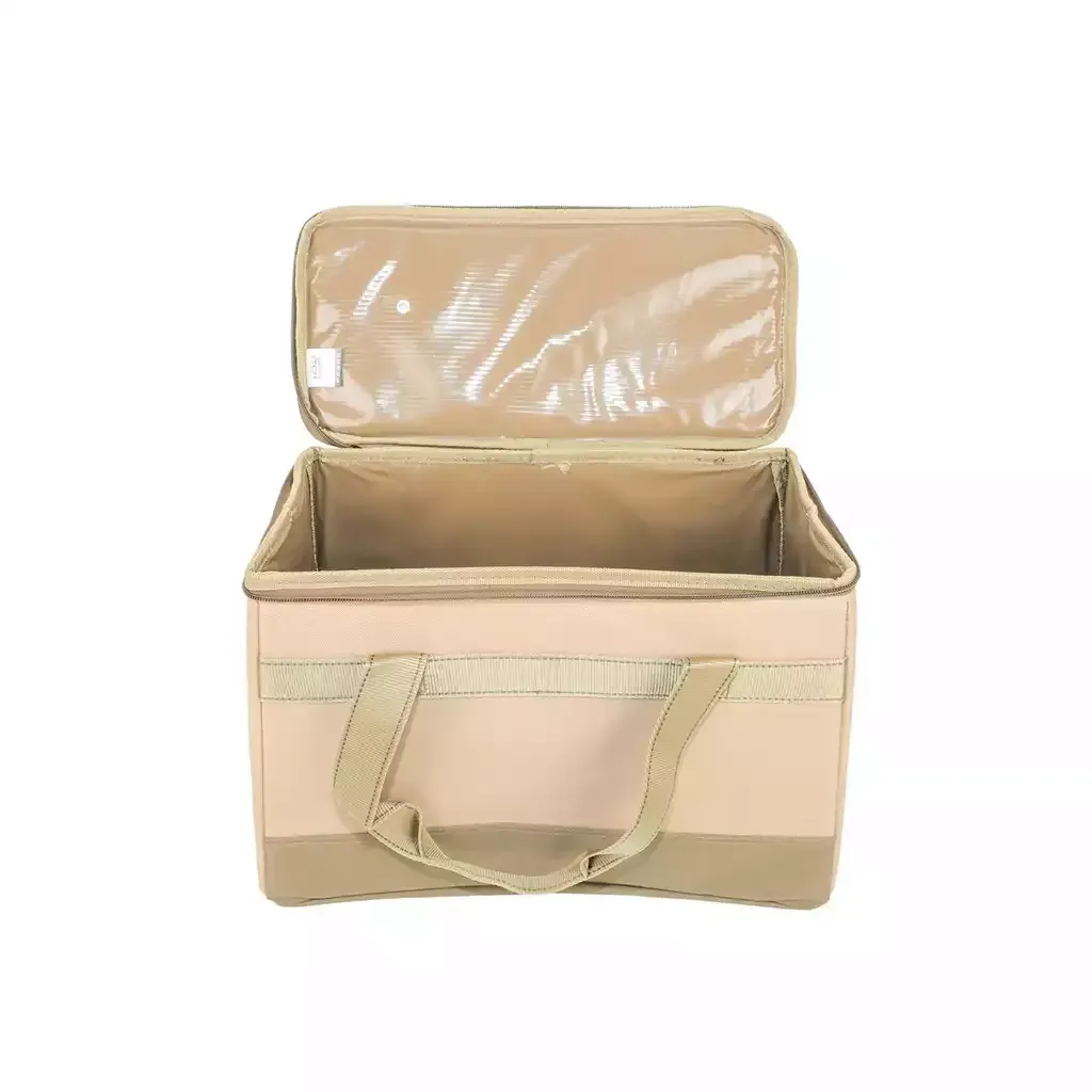 deira-dallah-tea-coffee-bag-khaki-portable-camping-organizer-with-pvc-inner-lining-small-large-sizes-outdoor-beverage-bag-alghafa