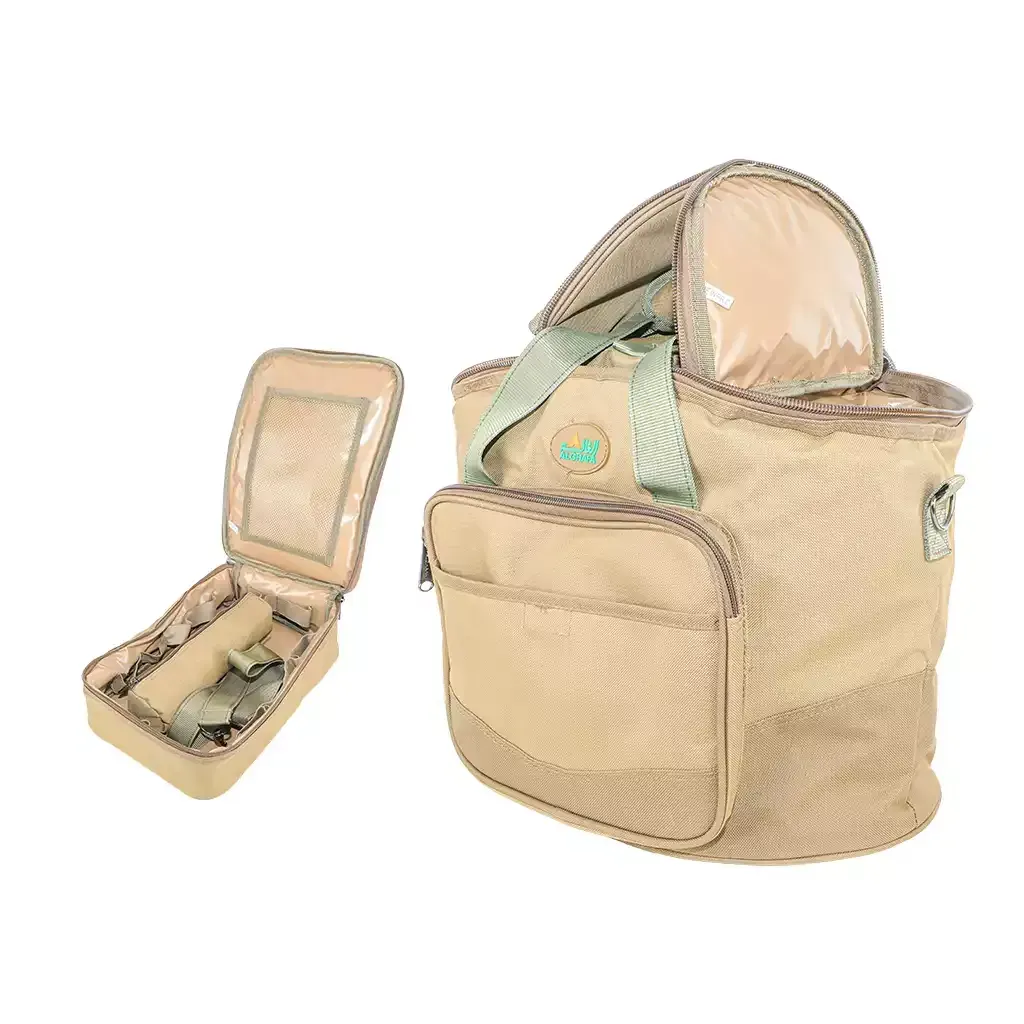 al-manama-dallah-tea-coffee-bag-khaki-large-portable-camping-organizer-with-pvc-inner-lining-outdoor-beverage-storage-bag-alghafa