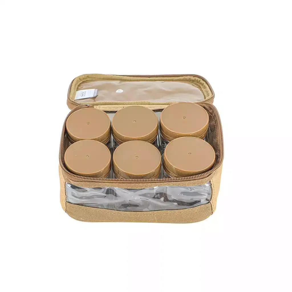 spice-storage-bag-with-6-jars-350ml-capacity-each-wooden-khaki-design-pvc-inner-lining-portable-camping-spice-organizer-alghafa