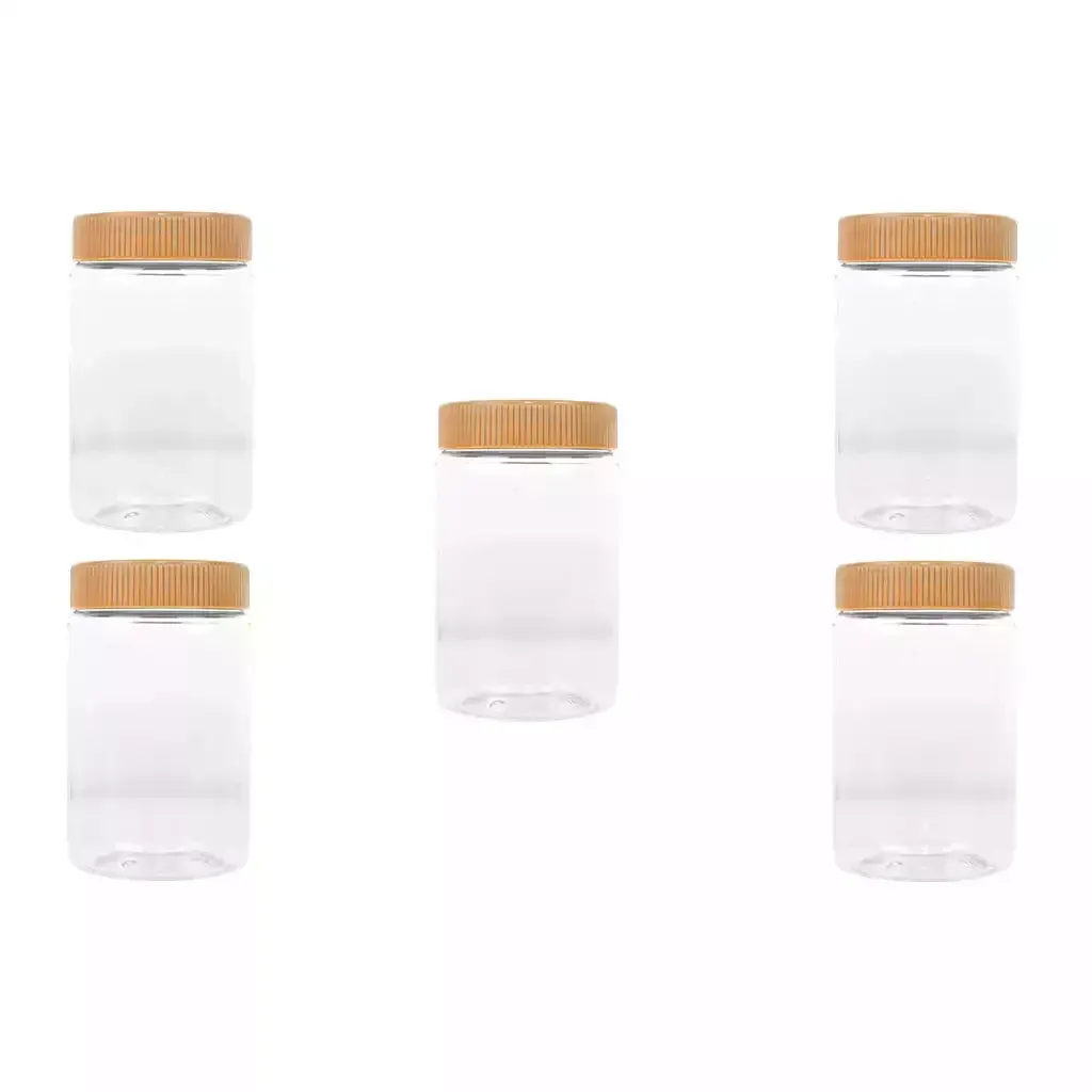 spice-storage-bag-with-5-jars-450ml-capacity-each-wooden-khaki-design-pvc-inner-lining-compact-camping-spice-organizer-alghafa