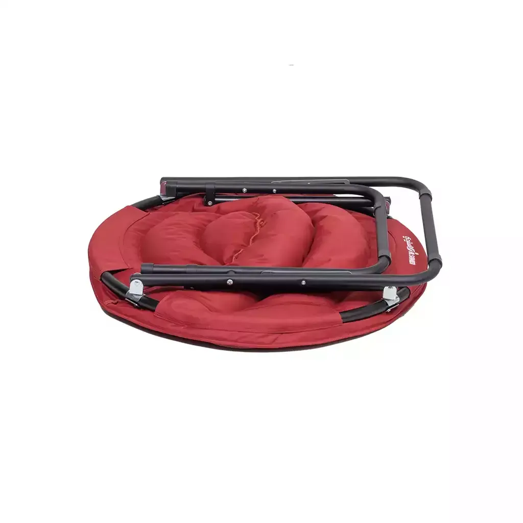 ALSANIDI Foldable Camping Chair 83cm – Portable Outdoor Chair – Comfortable Travel Chair – Red Pattern
