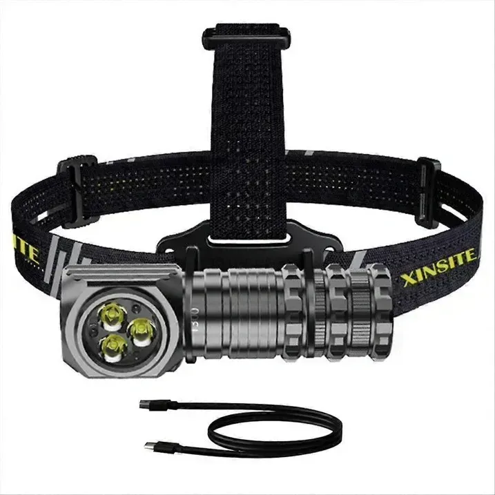 مصباح رأس XINSITE TD-T300 LED قابل للشحن – إضاءة 1300 لومن مقاومة للماء مع قاعدة مغناطيسية – للتخييم والصيد والطوارئ