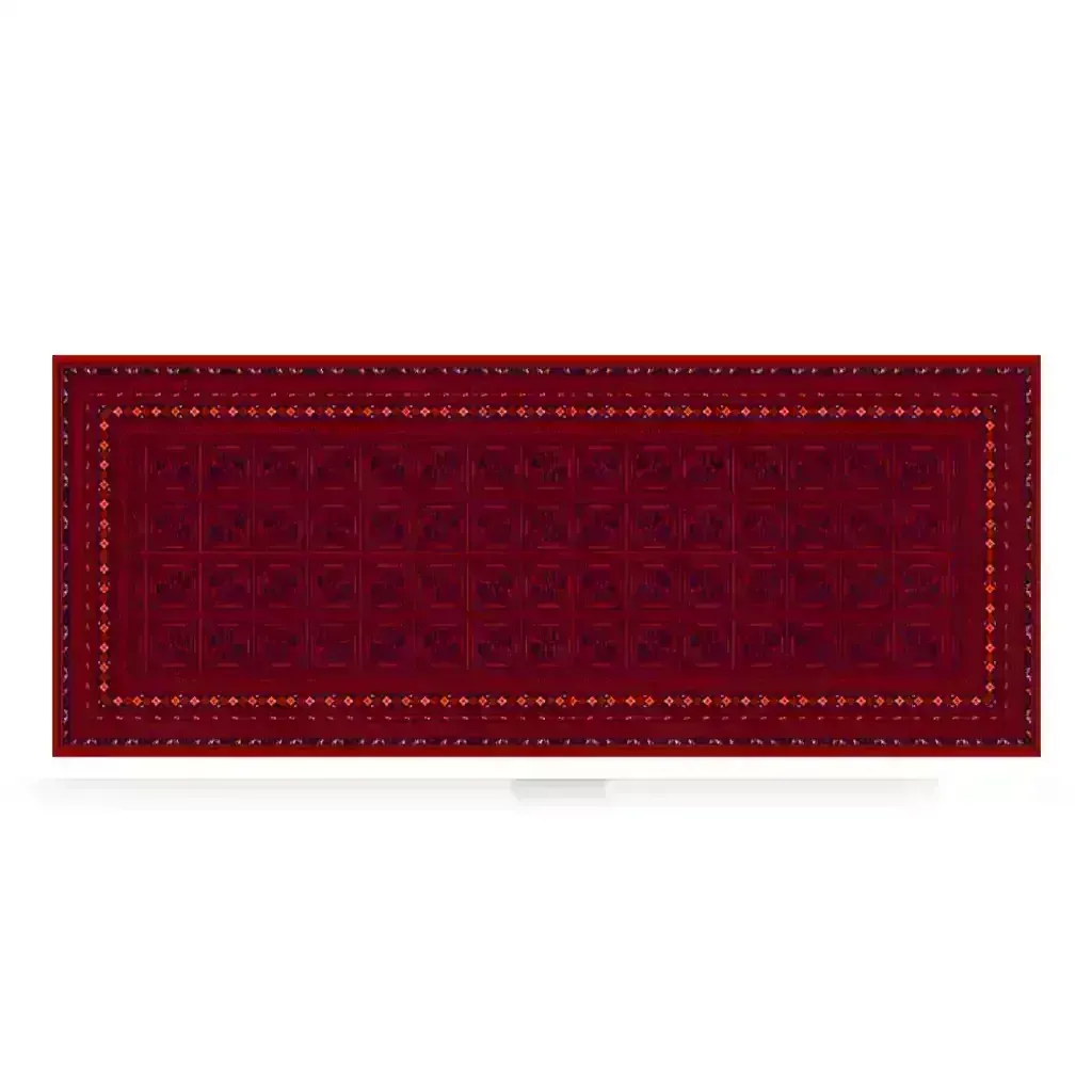 Sijadati Heritage Sadu Pattern Floor Mat 100×200cm – Premium Dust-Resistant Traditional Saudi Design Rug – ALGHAFA