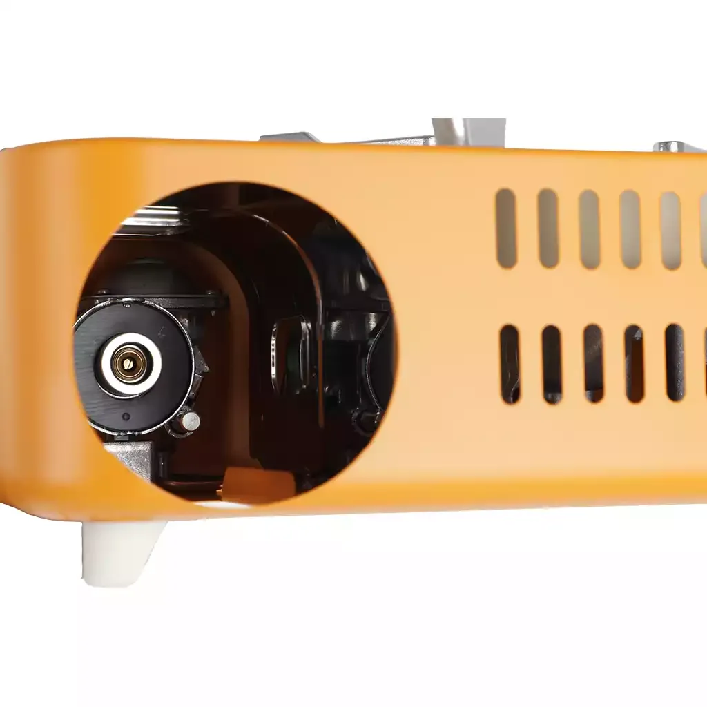 MAXSUN Latte orange portable camping gas stove with electronic ignition and adjustable flame control