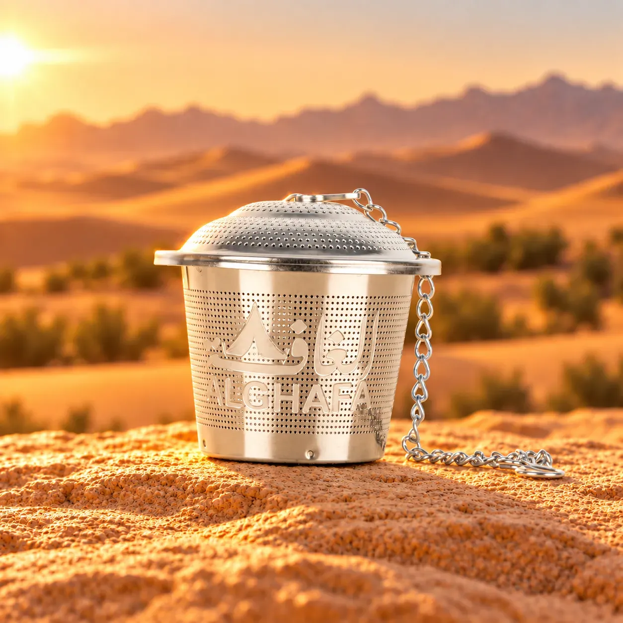 ALGHAFA Stainless Steel Teapot Strainer – Reusable Fine Mesh Tea Infuser for Loose Leaf Tea & Herbal Infusions