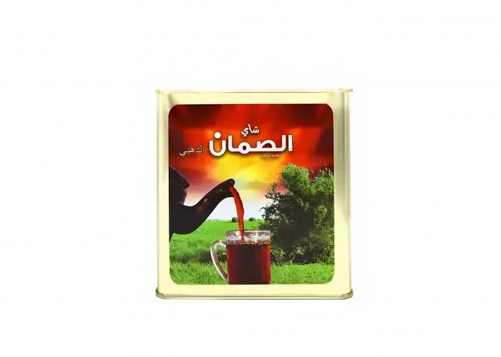 AL SAMMAN Golden Ceylon Black Tea 360g – Full Leaf Premium Tea – Metal Tin Square Box