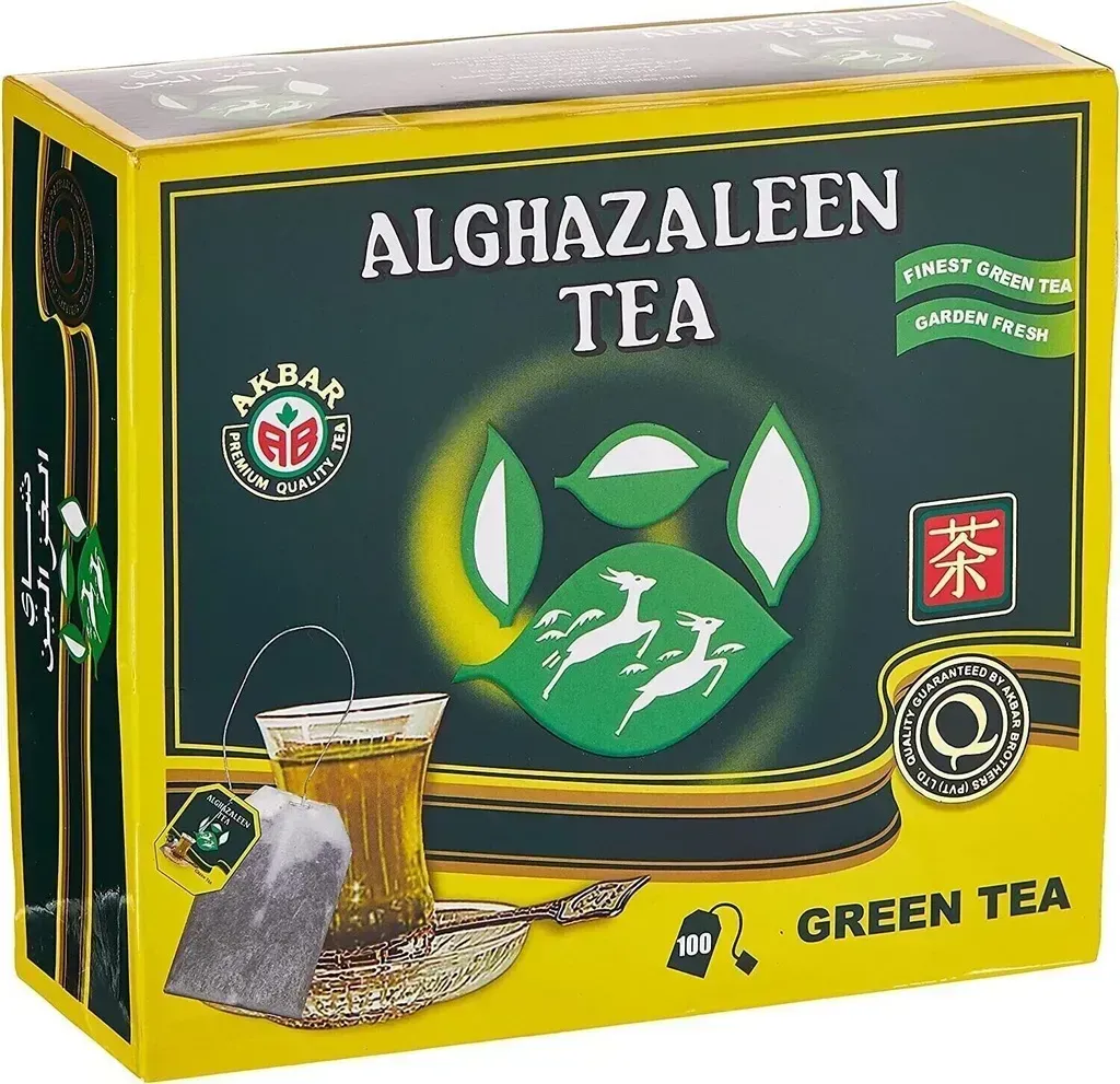 AL GHAZALAIN Green Tea 100 Tea Bags – Refreshing Herbal Tea – Natural Light Flavor