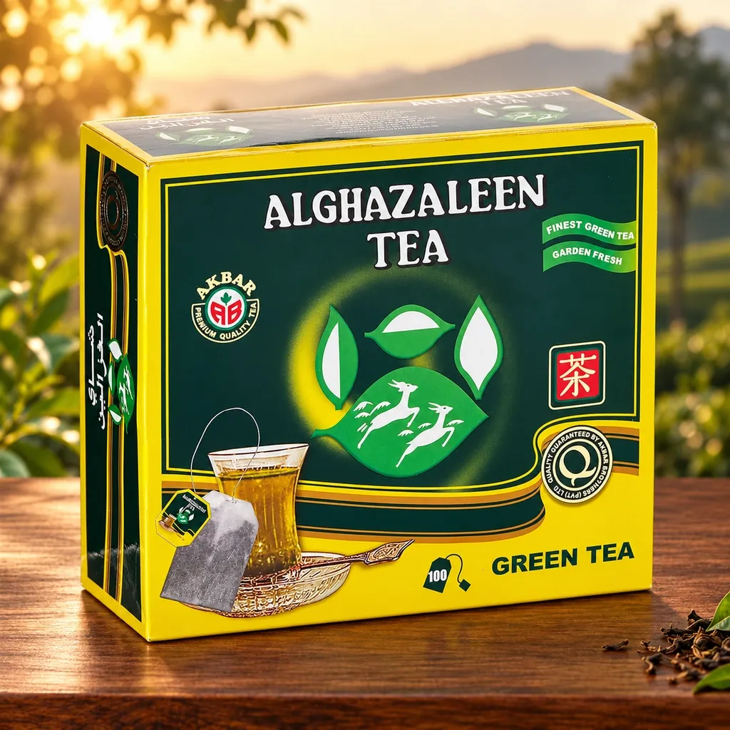 الغزالين شاي أخضر 100 كيس – شاي طبيعي منعش – نكهة خفيفة وصحية