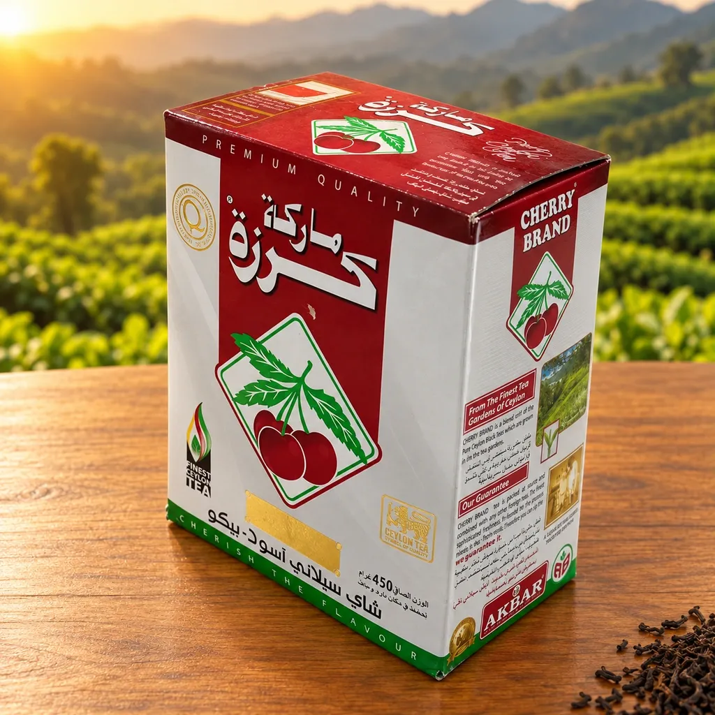 Cherry Brand Ceylon Pekoe Black Tea 450g – Premium Loose Leaf Sri Lankan Tea – Rich Flavor Traditional Arabic Tea