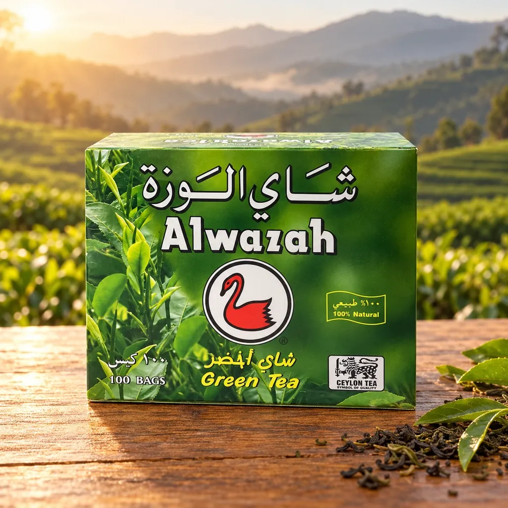 شاي الوزة أخضر 100 كيس علبة كرتون
