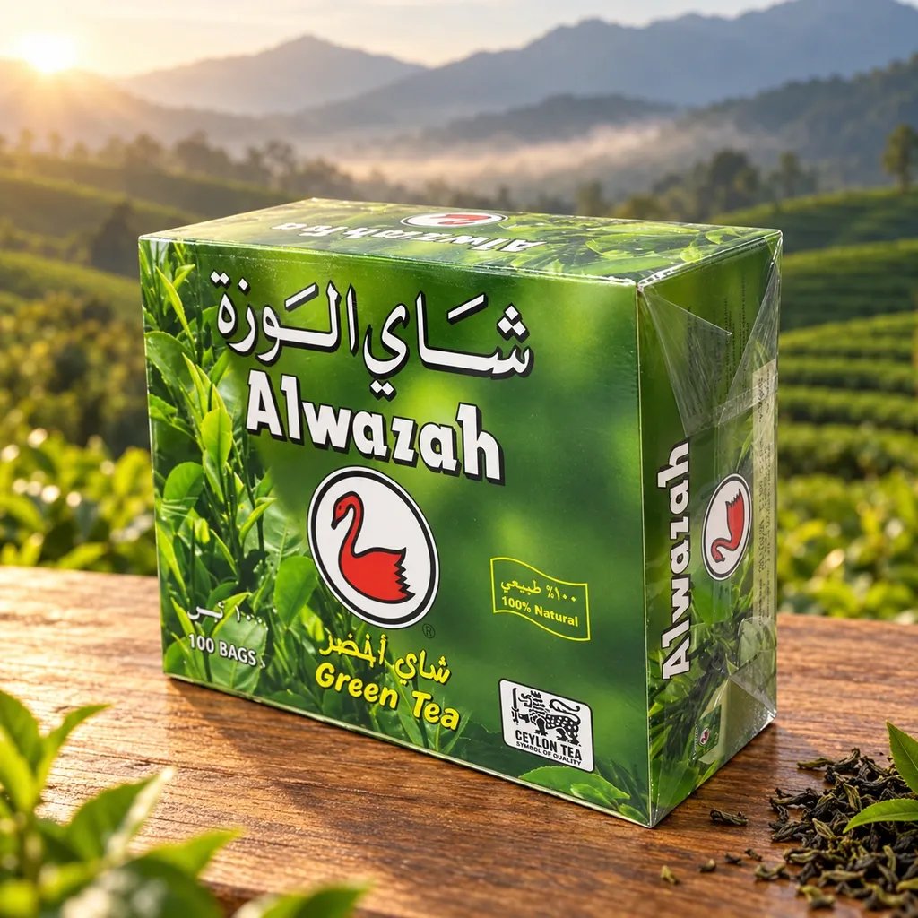 شاي الوزة أخضر 100 كيس علبة كرتون