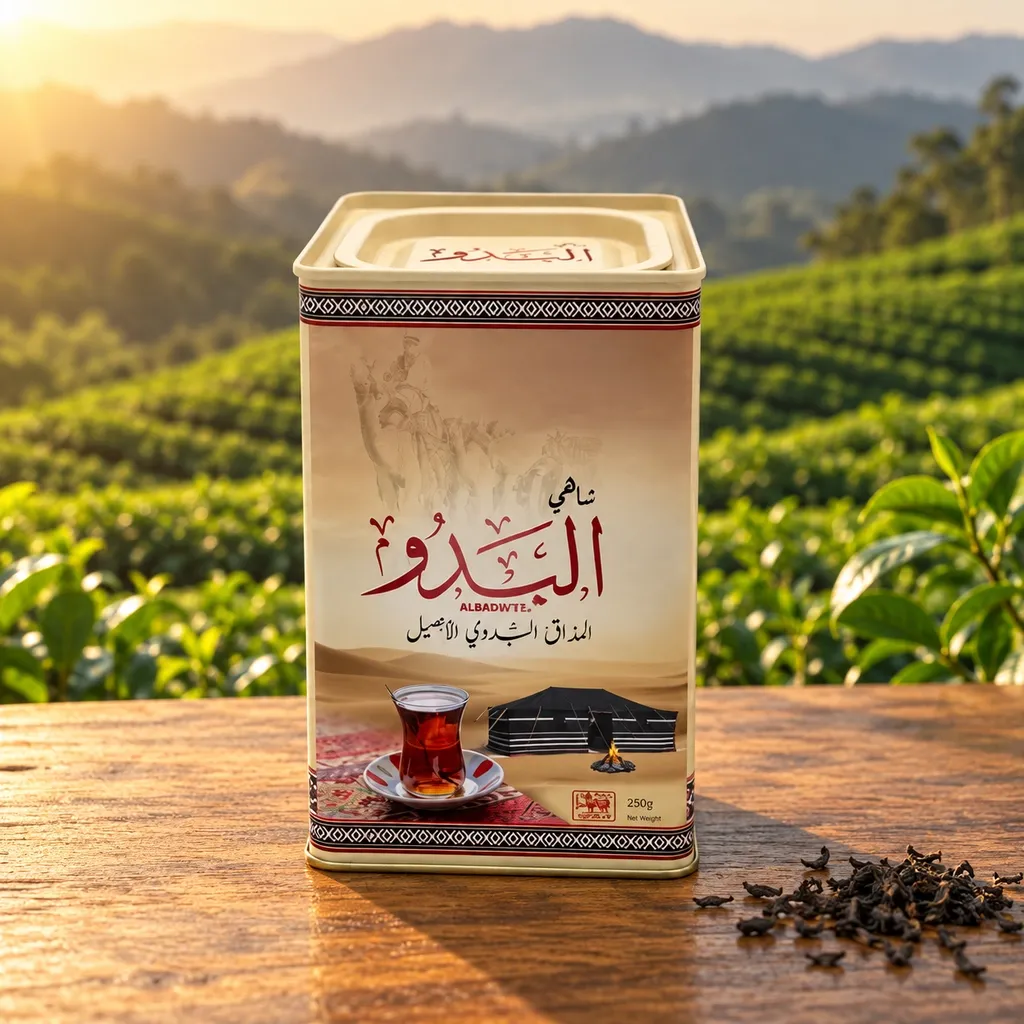 علبة شاي البدو الأصيل السيلاني الأسود 250 جرام