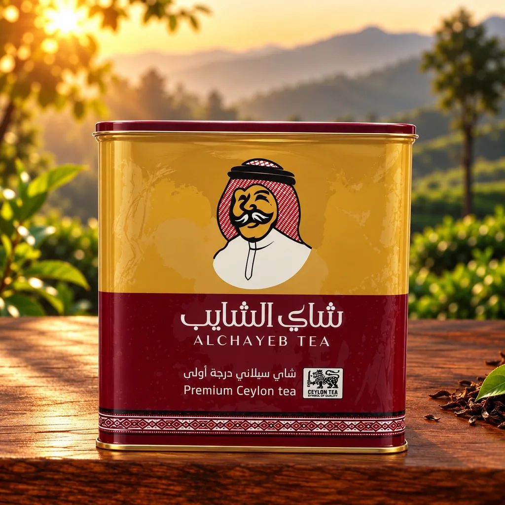 Al Shayeb Premium Ceylon Black Tea 250g – Loose Leaf Tea in Metal Tin – Rich Aromatic Sri Lankan Tea