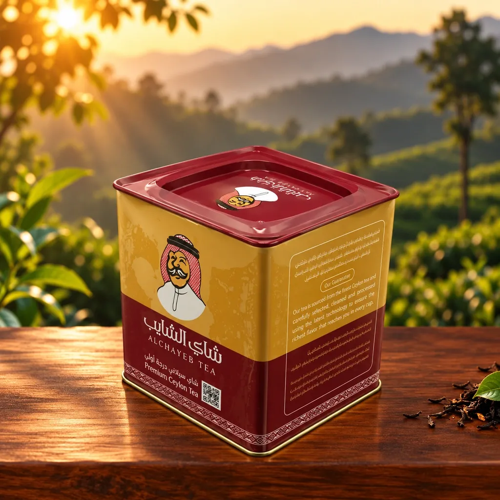 Al Shayeb Premium Ceylon Black Tea 250g – Loose Leaf Tea in Metal Tin – Rich Aromatic Sri Lankan Tea
