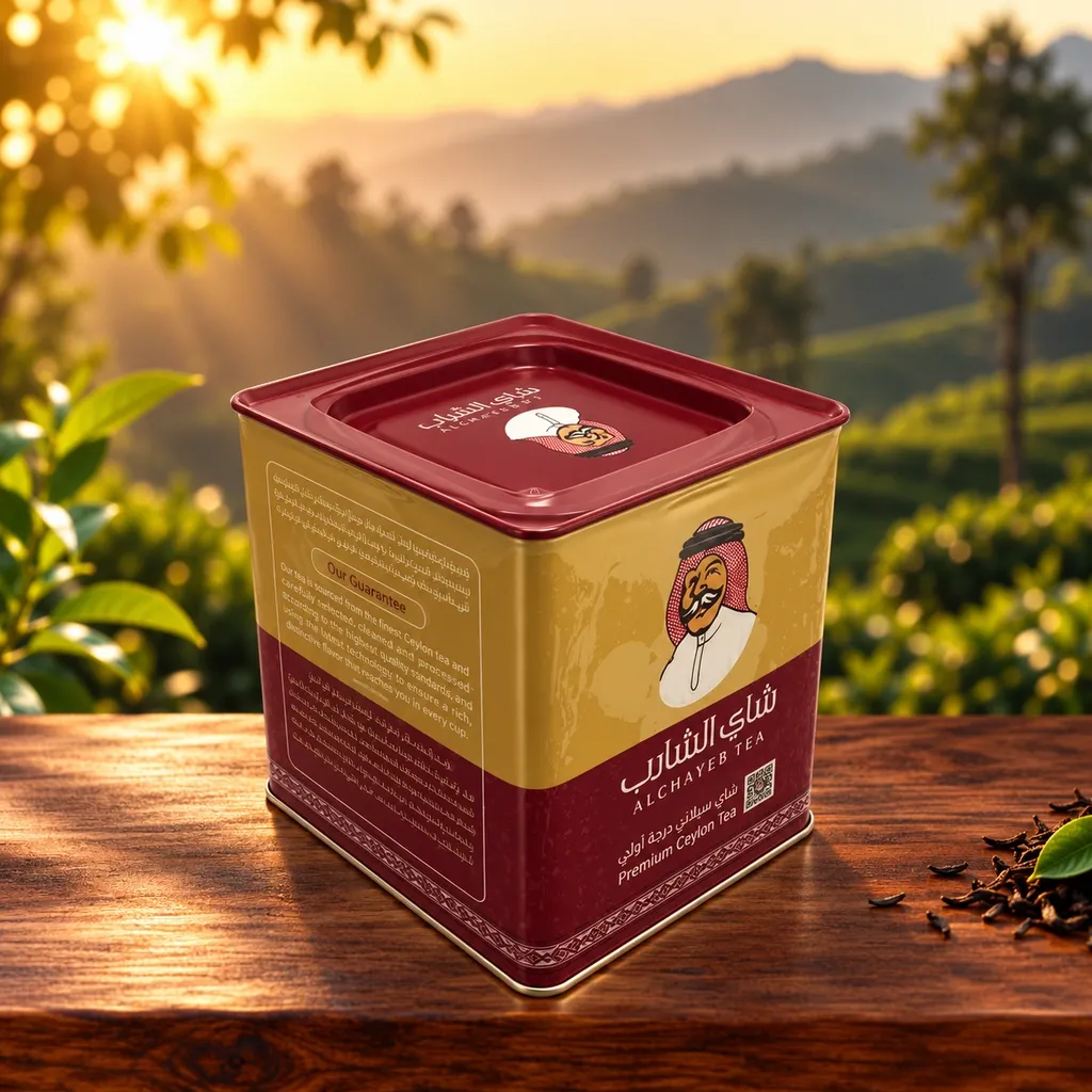 Al Shayeb Premium Ceylon Black Tea 250g – Loose Leaf Tea in Metal Tin – Rich Aromatic Sri Lankan Tea