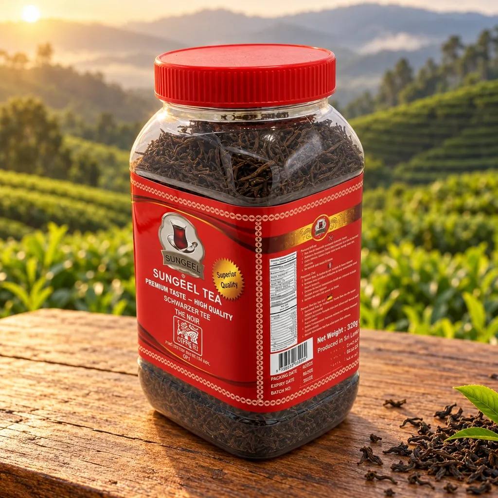 Sungeel authentic coarse Ceylon black tea 320 g red-lid plastic jar