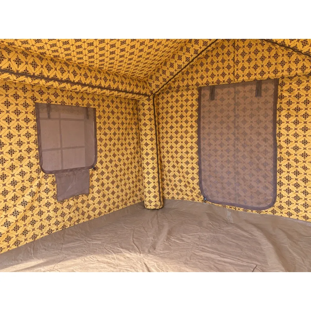 Alghafa Air Tent 3.0 x 3.0 m inflatable family tent with front awning in the desert