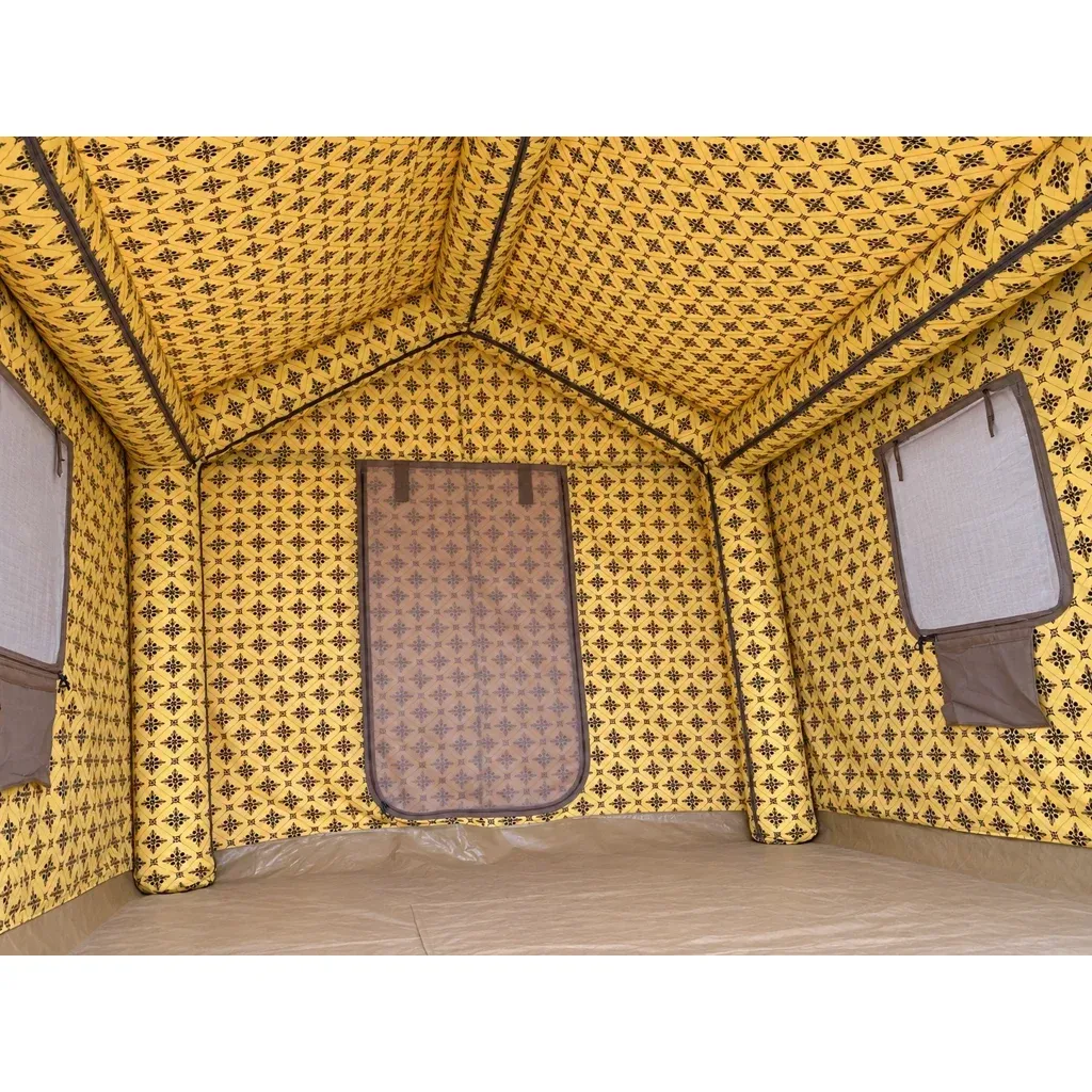 Alghafa Air Tent 3.0 x 3.0 m inflatable family tent with front awning in the desert