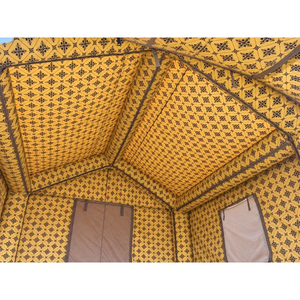 Alghafa Air Tent 3.0 x 3.0 m inflatable family tent with front awning in the desert
