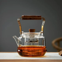 Al-Ghafa glass jug with gilded wooden handle, 1.150 litres