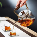 Al-Ghafa glass jug with gilded wooden handle, 1.150 litres