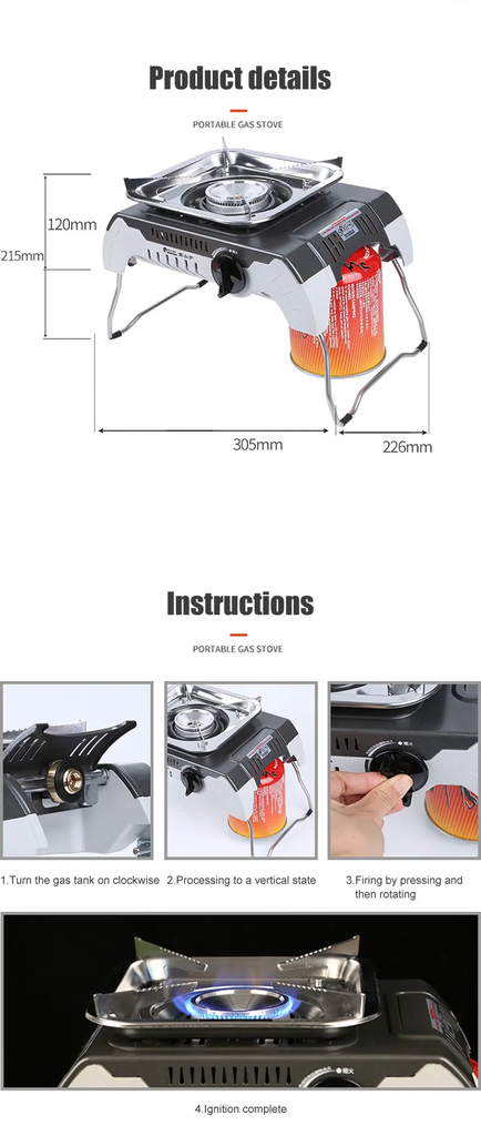 Algafa, Single Burner Stove, Large, MaxSun