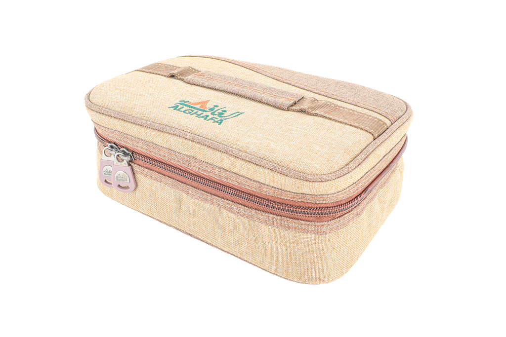 Al-Ghafah, a bag of 6 spice boxes, 300 ml, wooden color