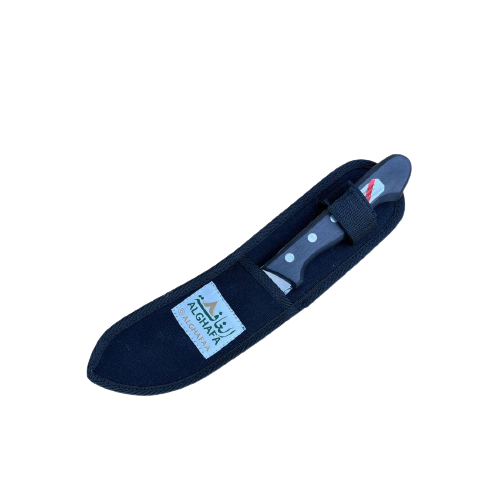 Small black skin knife case