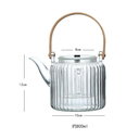 Al-Ghafah is a glass jug with a wooden handle and a strainer