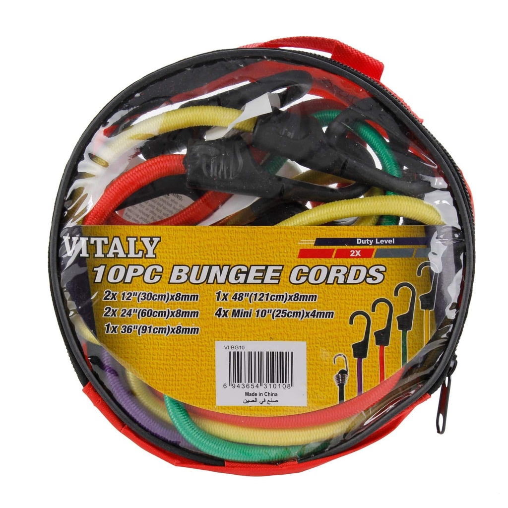 10PC BUNGEE CORDS