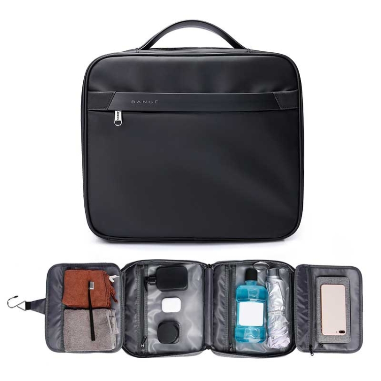 BANGE 7529 Travel Foldable Cosmetic Storage Bag  With Hook(Black)